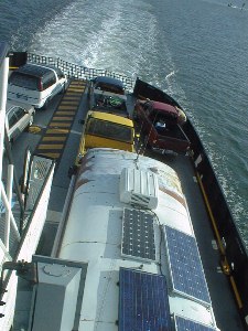 Bus on Ocracoke Ferry