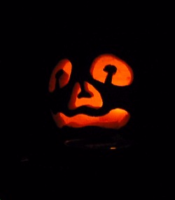 Jack O'Lantern at night