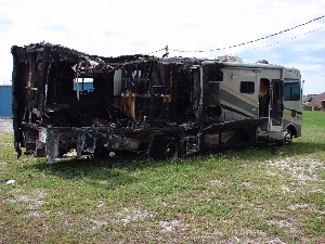 Burned out motorhome