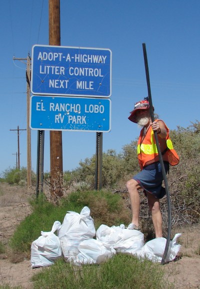 Trash along the road to ERL