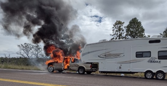 Truck Fire In The Pass