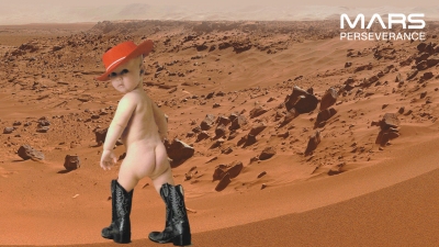 A Red
                  Hat Hiker on Mars