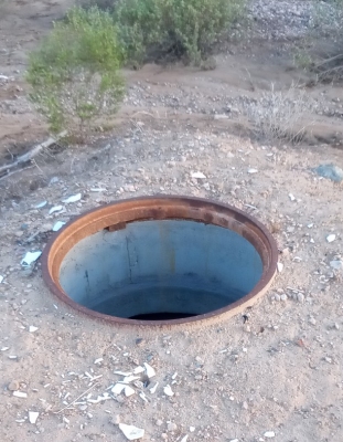 Manhole missing cover