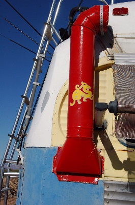 air intake stack painted