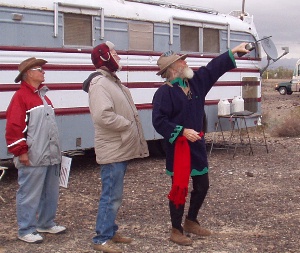 ajo pointing at the antenna walkabout