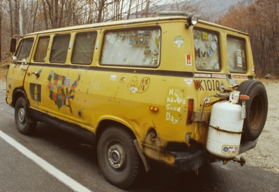 1967 Chevy Van, 330,000 miles, 48 states, 2
funnels
